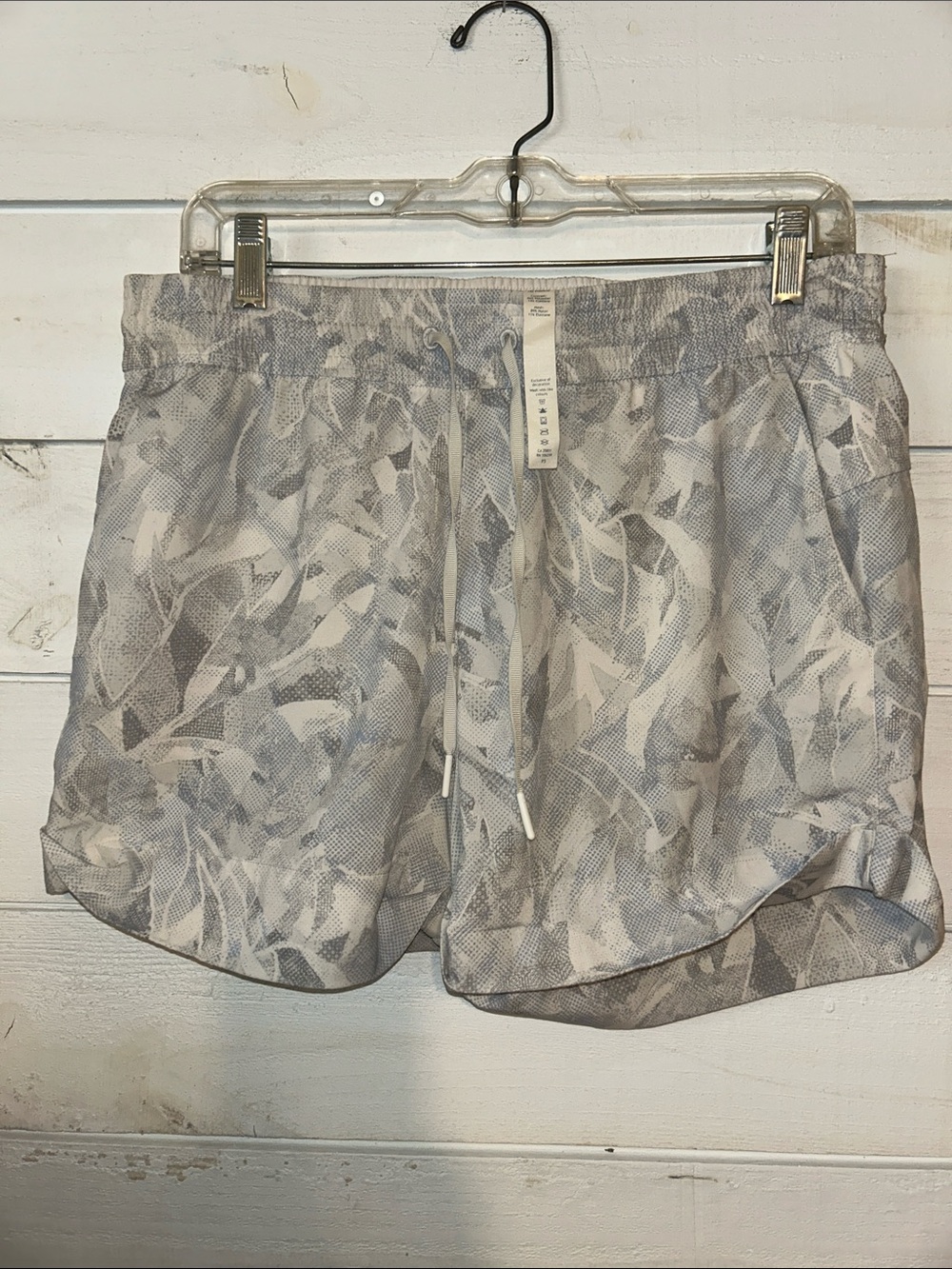Lululemon Lightweight Gray Camouflage Print Active Shorts